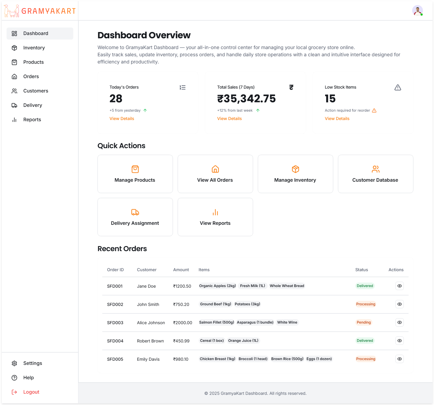 Store Owner Dashboard